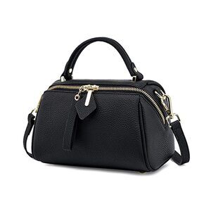 2133 Leather Shoulder Bag, Boston Bags , Top Handle Handbag, Satchel Purse